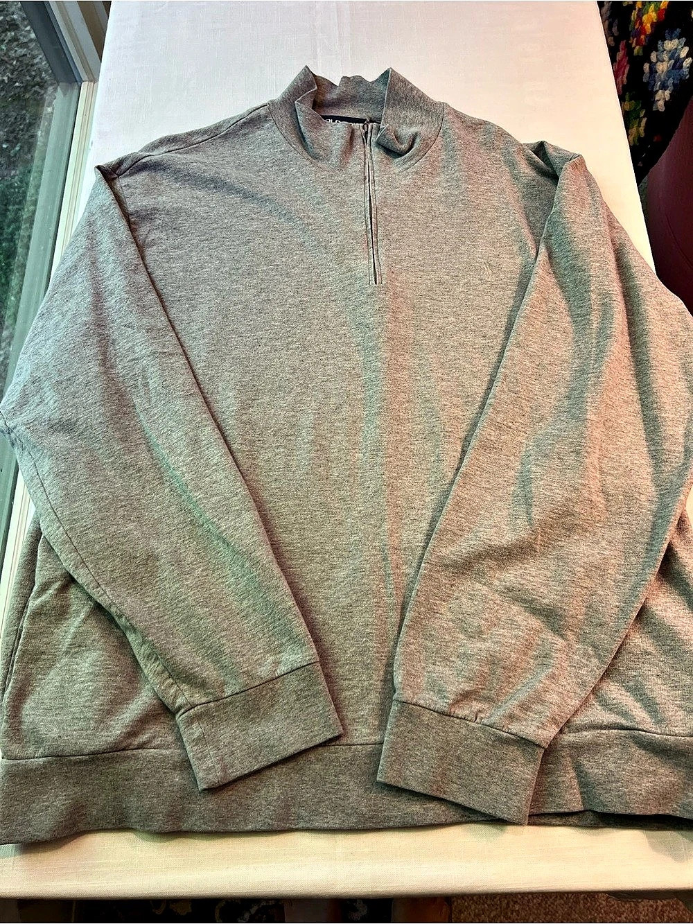 Polo Golf Ralph Lauren Pima Cotton Quarter-Zip Pullover Gray XL With Two Pockets